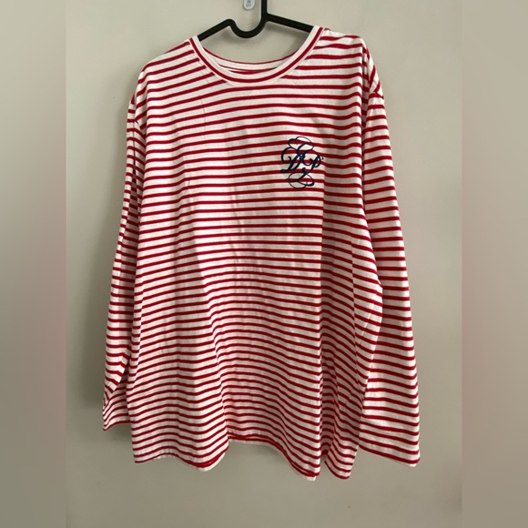 Anthropologie Daily Practice Cotton Long-Sleeve Tee top size m red NEW - Picture 8 of 9